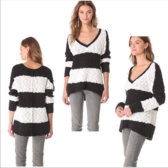 Free People Rugby Songbird Stripe Pullover Sweater - Picture 3 of 6